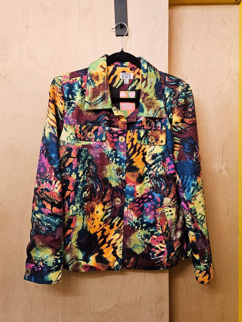 Y2K Keren Hart Multi Color Printed Jacket